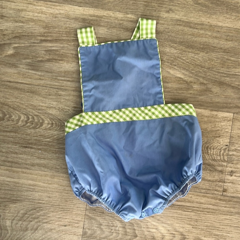 TBBC blue and Green Gingham Sunsuit